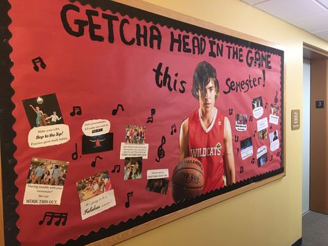 Highschool Musical Decorations, High School Musical Bulletin Board Ideas, High School Musical Homecoming Theme, High School Musical Bulletin Boards, High School Musical Party Decorations, High School Hallway Decorations, Hoco Decorations Hallway, High School Musical Decorations, Homecoming Door Decorations High School