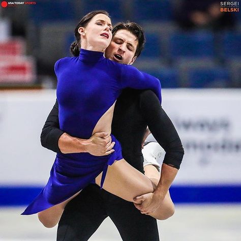 Tessa Virtue and Scott Moir. You can't watch these two without feeling something of a voyeur. They dance like twin flames in a wind. Virtue Moir, Platonic Soulmates, Baseball Costumes, Ice Dance Dresses, Love On Ice, Virtue And Moir, Tessa Virtue Scott Moir, Ice Dancing, Tessa And Scott