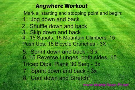 Stretch of grass, parking lot, a field, driveway, this is an Anywhere Workout! Parking Lot Workout, Driveway Workout, Grass Parking, Cola Ribs, Track Workouts, Workout Fun, 75 Soft, Outdoor Workout, Barbecue Restaurant