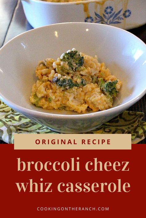 Easy Thanksgiving Side Dish that everyone loves. Old fashioned broccoli with cheese Cheez Whiz and minute rice. Easy casserole to feed a crowd for your next party. A perfect broccoli cheese side dish casserole for your Christmas or Thanksgiving holiday meal menu. #withrice #cheesy #easy #broccolicasserole #broccolicheese Chicken Broccoli Rice Cheese Casserole Cheese Whiz, Cheesy Broccoli Rice Casserole Cheese Whiz, Broccoli Casserole Cheez Whiz, Broccoli Cheese Rice Casserole With Cheese Whiz, Broccoli Cheese Rice Casserole With Cheez Wiz, Campbells Broccoli Rice Casserole, Broccoli Casserole With Rice Cheez Whiz, Southern Broccoli Rice Casserole, Broccoli Cheese Casserole Cheese Whiz