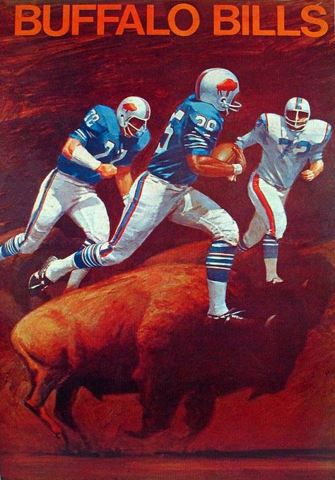 Buffalo Bills 1969 vintage poster Nfl Poster, Bar Home Decor, Football Artwork, Poster Football, Nfl Football Art, American Football League, Buffalo Bills Football, Bills Football, Mini Pizzas