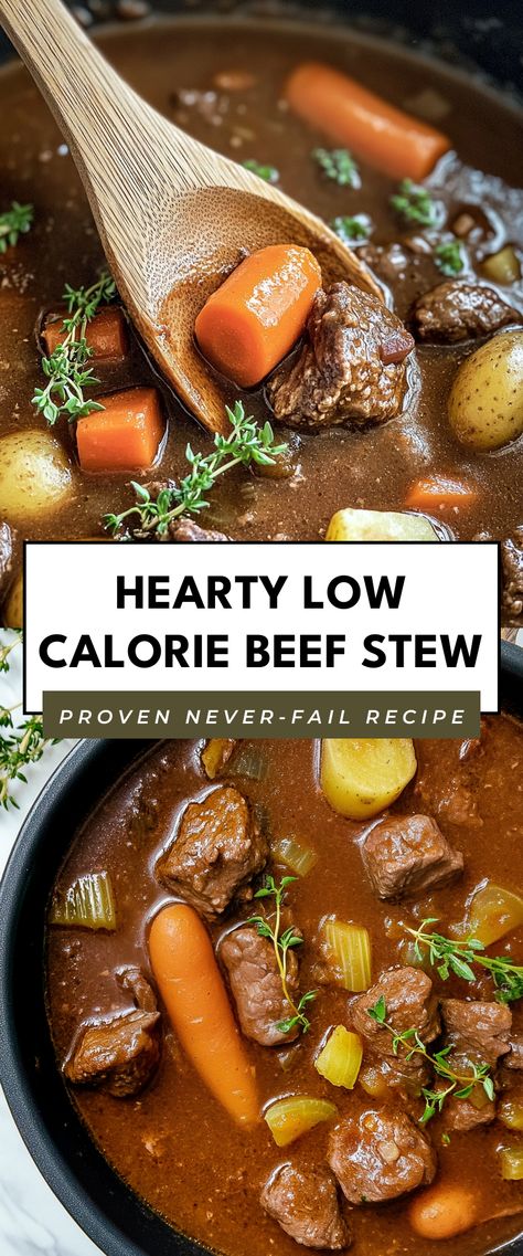 Image for Hearty Low Calorie Beef Stew Healthy Beef Stew Crock Pot Recipes, Low Calorie Soups And Stews, Low Calorie Beef Stew, Low Carb Stew, Low Calorie Stew, Healthy Crockpot Beef Stew, Easy Stew Recipes, Beef Stew Healthy, Dutch Oven Beef Stew