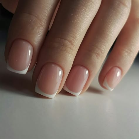 Short Square French Manicure, French Manicure Short Square, Short French Nails Square, French Tip Short Square Nails, French Manicure Square Nails, Very Short French Nails, Square French Manicure, Elegant French Nails, Short French Manicure