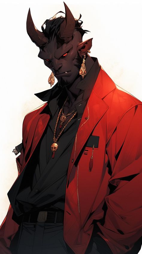 Dnd Devil, Tiefling Male, Cyberpunk Male, Dnd Tiefling, Fantasy Inspo, Fantasy Concept, Oc Art, Male Character, Art Characters