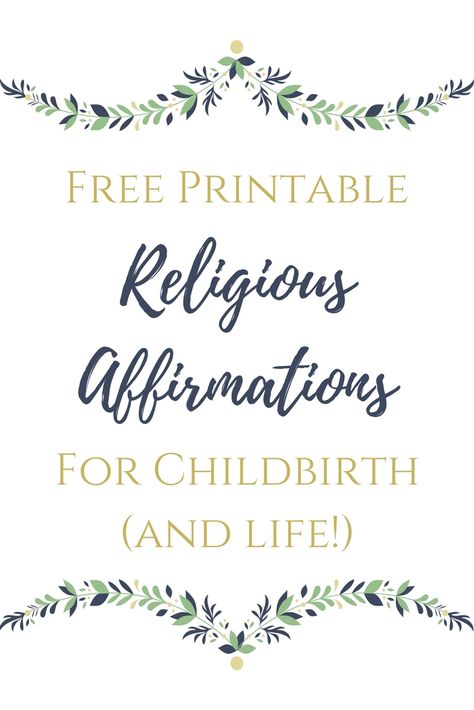 Religious Affirmations, Affirmation Printables, Free Birth, Birth Affirmations, Birth Doula, Our Path, Life Transitions, Dc Metro, About Family