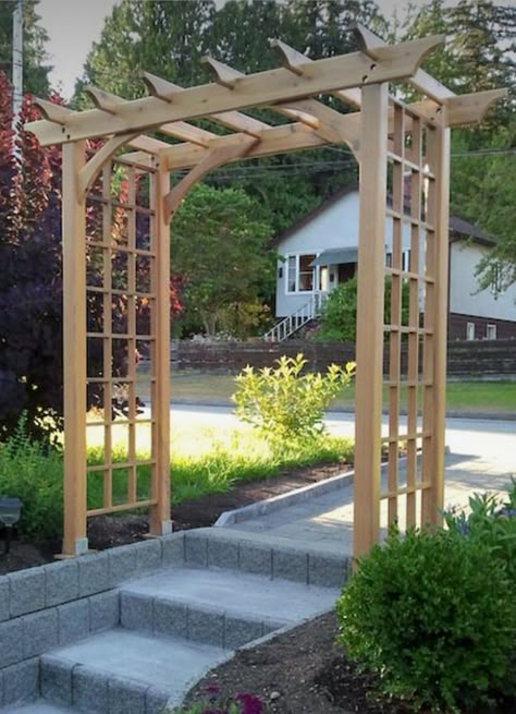 Urban Decor Ideas, Arch Pics, Farmhouse Home Office, Garden Archway, Wooden Arbor, Garden Gate Design, Small Yard Landscaping, Home Office Modern, Arbors Trellis