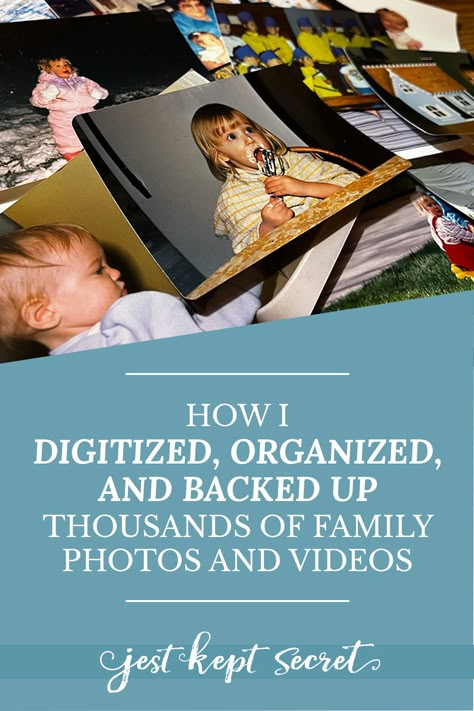 Organizing Photos On Computer, Photo Storage Ideas Digital, Easy Photo Album Ideas, Storing Photo Albums Organizing, Photos Organization Ideas, Best Way To Scan Old Photos, Old Photo Albums What To Do With, How To Store Photo Albums, Ideas For Photo Albums