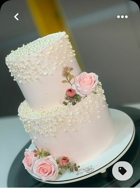 2 Tier Wedding Anniversary Cake, Small Two Tier Cake, 2 Tier Wedding Cakes Simple Elegant, Simple Wedding Cake 2 Tier, Two Tier Wedding Cake Elegant, Wedding Anniversary Cake Design, Wedding Cake Tiers, Simple Wedding Cake Designs, Wedding Cake Simple Elegant