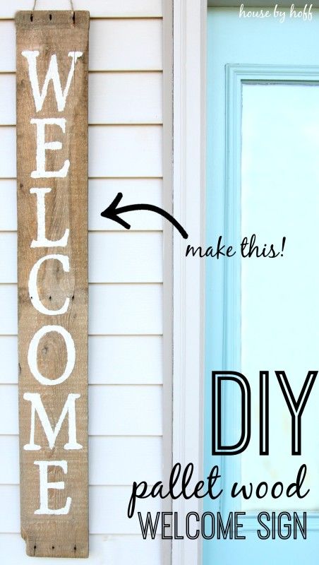 Pallet wood welcome sign that anyone could make! #diy #crafts #pallet Diy Wood Pallet, Pallet Signs Diy, Wood Pallet Signs, Fa Fal, Pallet Creations, Pallet Crafts, Diy Holz, Wood Pallet Projects, Pallet Signs