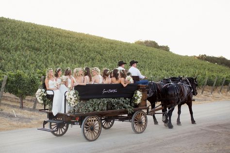 Horse drawn carriage wedding party transportation Horse And Carriage Wedding, Malibu Beach Wedding, Wedding Locations California, California Vineyards, Wedding Limo, Horse Drawn Carriage, Wedding Carriage, Horse Wedding, Wedding Transportation