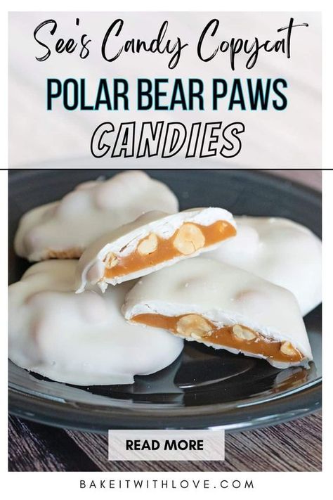 Polar Bear Claws Candy, Polar Bear Paws Candy, Decorating Biscuits, Polar Bear Paws, Fudge Truffles, Cake Chart, Polar Bear Paw, Christmas Sampler, Popular Desserts Recipes