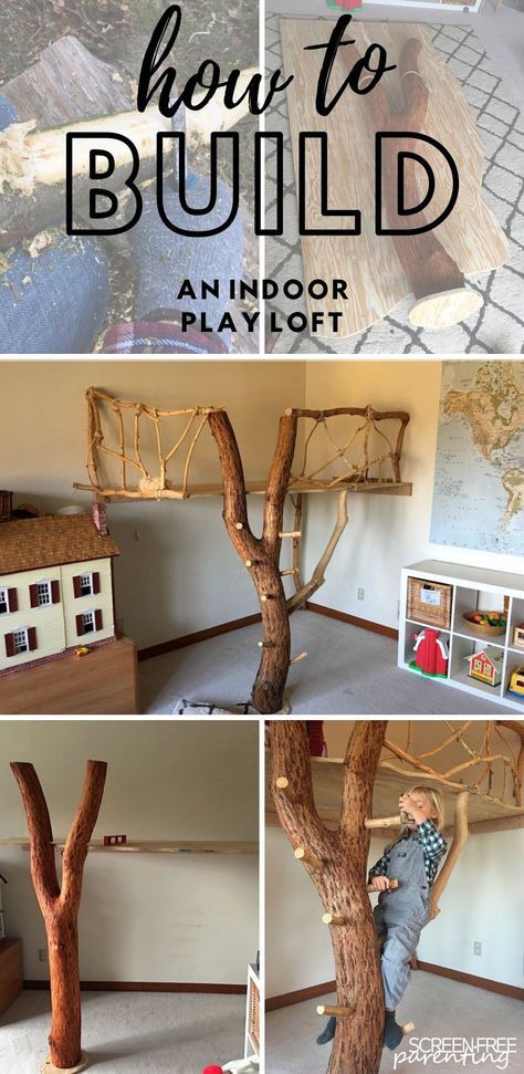 Play Loft Ideas, Diy Montessori Climber, Montessori Waldorf Playroom, Waldorf Play Area, Waldorf Kids Room, Waldorf Playroom At Home, Nature Playroom, Waldorf Bedroom, Waldorf Room