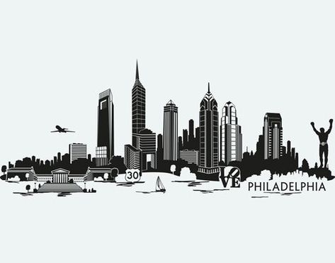 images of philadelphia skyline | Philadelphia Skyline Tattoo | Philadelphia… Eye Catching Tattoos, Tattoos That Mean Something, Skyline Tattoo, Skyline Drawing, Philadelphia Skyline, Beginner Tattoos, Rhapsody In Blue, Skyline Silhouette, Graffiti Doodles