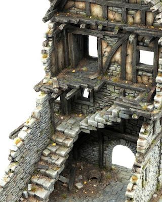 Mordheim Terrain Buildings, Mordheim Buildings, Mordheim Board, Silver Bayonet, Mordheim Terrain, Warhammer Vampire, Warhammer Vampire Counts, Vampire Counts, Warhammer Terrain