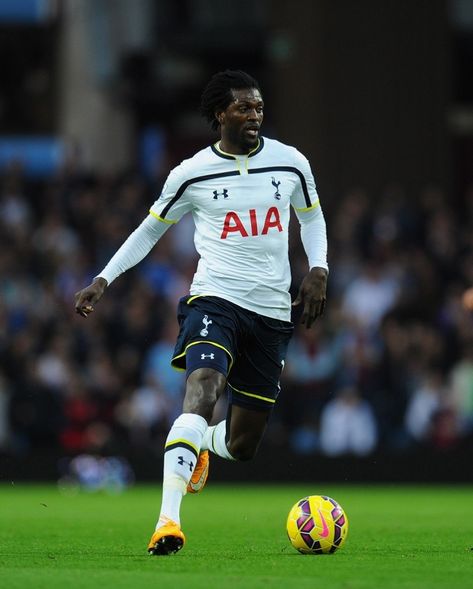 Emmanuel Adebayor of Tottenham Hotspur in 2012. Emmanuel Adebayor, Mauricio Pochettino, Betting Tips, Football News, Europa League, Tottenham Hotspur, Premier League, Sports Jersey, Football