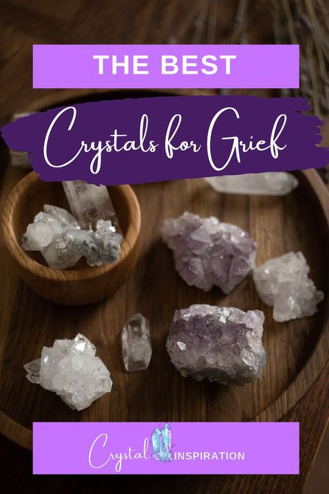 Photo of different crystals for a pin about the best crystals for grief Crystals For Bereavement, Different Crystals, Best Healing Crystals, About Crystals, Healing Tips, Pray For Love, Best Crystals, Spiritual Crystals, Witchy Things