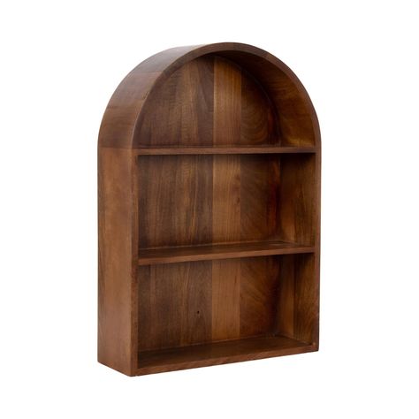 PRICES MAY VARY. 100% Wood Geometric Wall Shelf: Embrace modern design with the geometric arched shape and rich walnut finish that give this entryway shelf a contemporary look Premium Material: The Arcott bathroom shelf is crafted from solid mango wood, making each piece one-of-a-kind Ample Shelf Storage: Each shelf is 16.5 inches wide by 5.25 inches deep, giving you plenty of space to showcase decorative accent pieces or toiletries as an over toilet shelf for your bathroom Easy to Hang: A cleat Wall Arches Shelf, Arch And Shelves, Curved Shelves Bathroom, Kate And Laurel Wall Shelf, Arch Hanging Shelves, Arch Standing Shelf, Circle Wooden Shelf, Oval Wall Shelves, Arched Wall Shelf