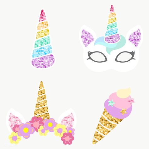 Printable Unicorn Birthday, Html Color Codes, Props Free, Diy Air Dry Clay, Unicorn Birthday Party, Color Codes, Party Photo Booth, Princess Birthday Party, Image Fun