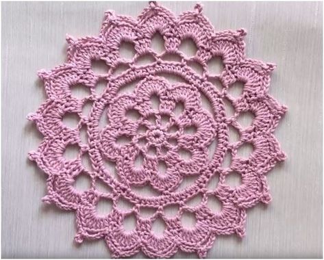 Crochet Flower Doily Tutorial Easy For Beginners #crochetpatternsfree  #doily #Decorative Crochet Flower Doily, Crochet Puff Flower, Free Crochet Doily Patterns, Crochet Flowers Easy, Cozy Crochet, Easy Crochet Projects, Crochet Blog, Crochet Doily Patterns, Crochet Mandala