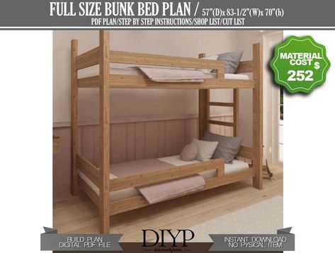 Bunk Bed Toddler, Diy Bunk Beds Plans, Full Size Bunk Bed, Twin Beds For Boys, Ikea Bed Frames, Bunk Bed For Kids, Modern Study Rooms, Bunk Bed Plan, Trundle Bed Kids