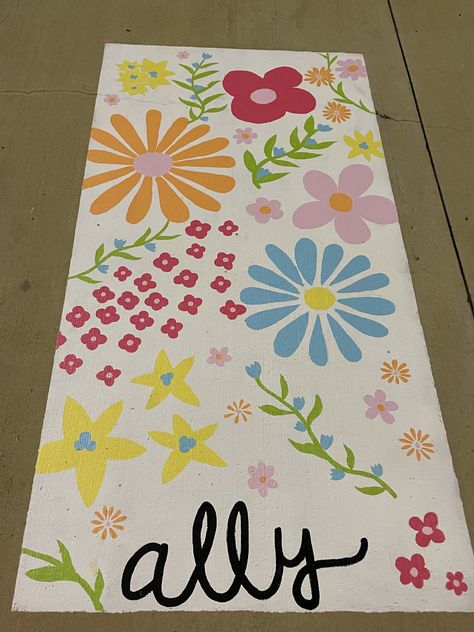 Senior Parking Space Ideas Butterfly, Senior Tile Painting Ideas, Senior Parking Spaces Floral, Senior Parking Spots Flowers, Ceiling Tile Art School, Floral Parking Spot Painting, Ceiling Tile Ideas Painting School Senior, Painting Parking Spots Ideas, School Ceiling Tile Ideas