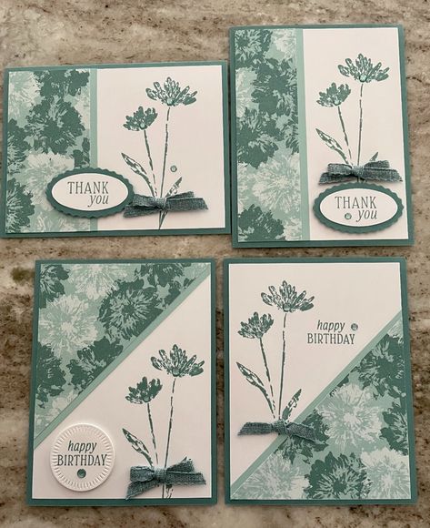 Su Cards Ideas, Stampin Up Easy Cards, Inspirational Sketches Stampin Up Cards, New Stampin Up Cards 2023-2024, Stampin Up 2024 Cards, Stamping Up Cards 2023-2024, Card Stamping Ideas, Stampin Up Inked And Tiled, Stampin Up Thank You Cards