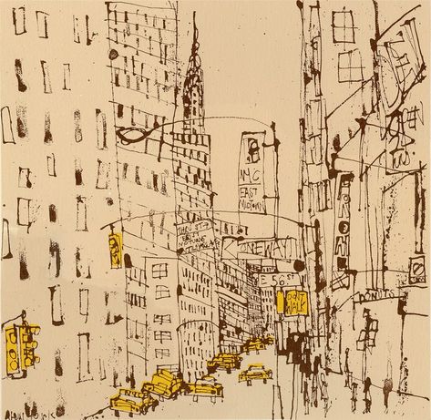 so it goes on Twitter: "Clare Caulfield https://t.co/jlFOotyF96" / Twitter New York Sketch, Taxi Drawing, Nyc Drawing, One Way Street, New York Drawing, Manhattan City, New York Taxi, Paper Border, Nyc Print