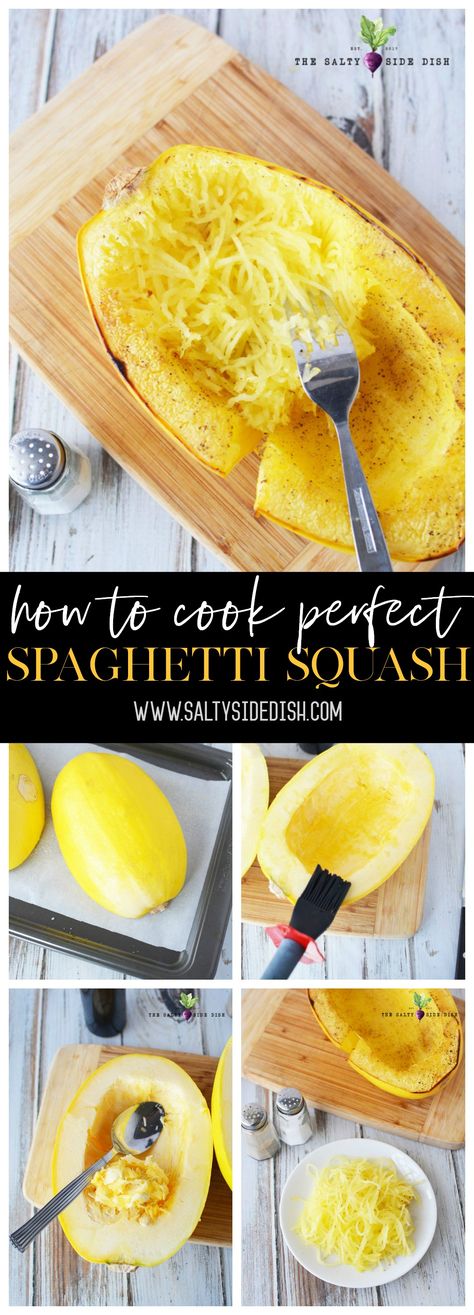 Oven Baked Spaghetti Squash, Bake Spaghetti Squash, Bake Spaghetti, Squash In Oven, Spaghetti Squash Recipes Healthy, Spaghetti Squash Recipes Easy, Cook Spaghetti Squash, Learning How To Cook, Cooking Spaghetti Squash