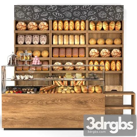 Download Link: https://3ds-max.org/other-models/showcase-in-a-bakery-with-baked-desserts-and-various-sweets-bread-3dsmax-download/ Baked Desserts, Model Shop, Food Store, No Bake Desserts, Fashion Room, 3ds Max, Doors Interior, Bread, Models