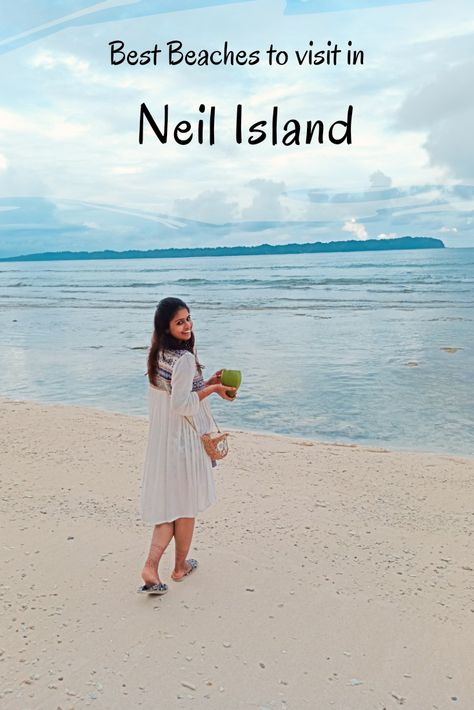 Best island in And man #Neilisland   #thewickedsoul #Andaman #BestbeachesinAsia #beach #beachwear #Traveloutfit Andaman Beach Photography, What To Wear In Andaman, Andaman Photoshoot, Andaman And Nicobar Islands Outfits, Travel Dairies, Neil Island, Havelock Island, Best Beaches To Visit, Andaman Islands