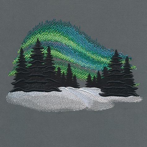 Northern Lights Knitting, Northern Lights Beadwork, Aurora Embroidery, Northern Lights Embroidery, Norway Northern Lights, Northern Lights Quilts, Winter Northern Lights, Northern Lights Wallpaper, Stitched Paper