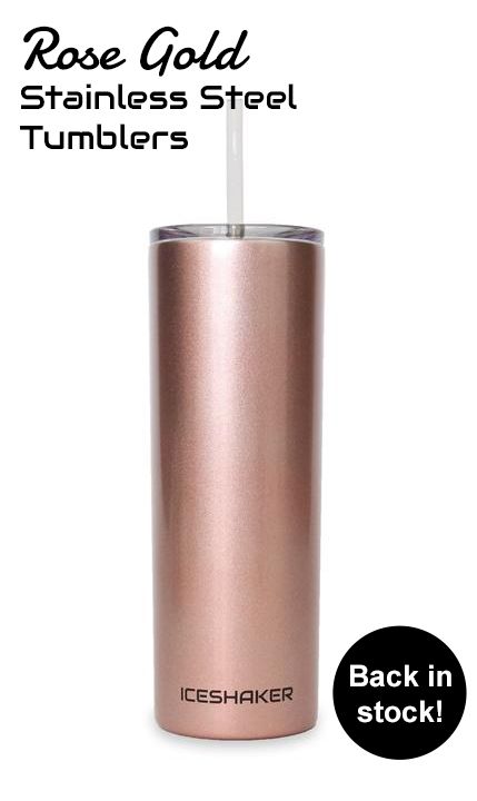 Grab one before they are gone! One of our hottest selling bottles is back in stock but won't last long. The rose gold 20oz skinny steel tumbler is perfect for keep your hot drinks hot and your cold drinks cold for hours! This is the perfect cup to use everyday. Yeti Cup Designs, To Go Cup, Gold Tumbler, Cute Coffee Cups, Cheap Shopping, Yeti Cup, Cup Designs, Cold Prevention, Metal Cups