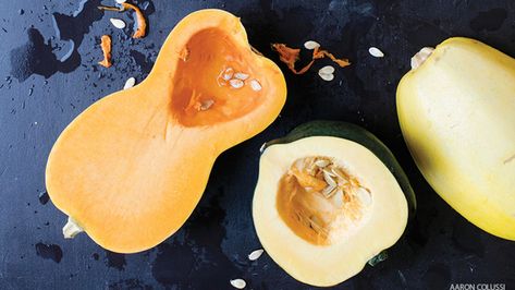 3 Squashes Perfect for Fall. Thomas Meyer, chef instructor at Kendall College, offers tips for enjoying these seasonal stars. Butternut Squash Recipes Roasted, Butternut Squash Curry, Caramelized Shallots, Cut Butternut Squash, Curry Soup, Curry Spices, Spaghetti Squash Recipes, Butternut Squash Recipes, Butternut Squash Soup