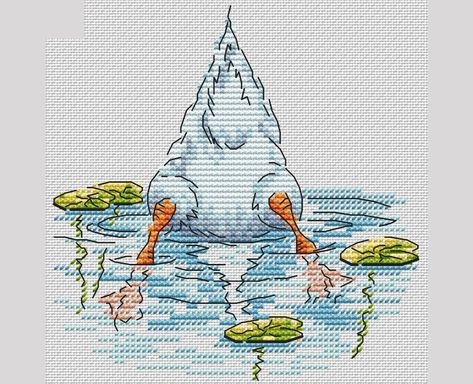 Duck Cross Stitch, Bird Cross Stitch Pattern, Bird Cross Stitch, Unicorn Cross Stitch Pattern, Cat Cross Stitches, Nursery Cross Stitch, Funny Cross Stitch Patterns, Butterfly Cross Stitch, Animal Cross Stitch Patterns