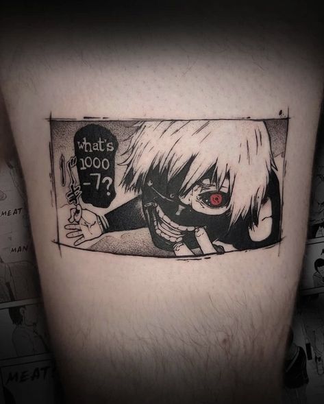 Panel Tattoo Manga, Tokyo Ghoul Manga Panel Tattoo, Anime Panels Tattoo, Tokyo Ghoul Manga Tattoo, Manga Panels Tattoo, Ken Kaneki Tattoo, Anime Panel Tattoo, Kaneki Tattoo, Manga Panel Tattoos