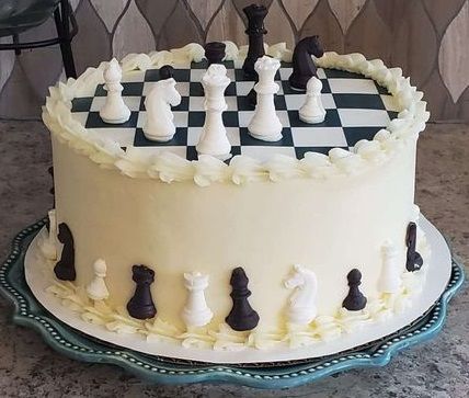 Chess Party, 1 Tier Cake, Chess Cake, The Queen's Gambit, Board Meeting, Grooms Cake, Chess Set, Tiered Cakes, Themed Cakes