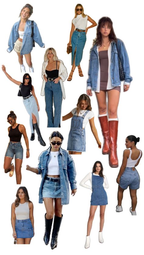 80s Denim Outfit, 90s Denim Outfit, Group Outfit Ideas, 80s Party Outfits, Instagram Sales, Fits Ideas, 80s Denim, Western Outfit, 80s Party