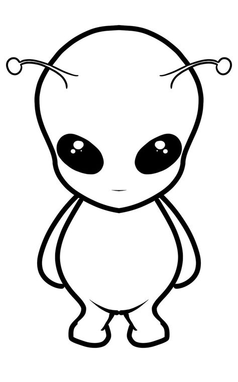 How To Draw A Cute Alien, Cute Alien Tattoo, Doodle Alien, Alien Pictures, Astronaut Drawing, Art Notes, Alien Patterns, Alien Drawings, Alien Aesthetic