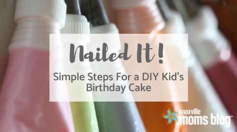 Want to make your child's birthday cake, but not sure where to begin? These simple DIY instructions from Haley will help! Nailed It Birthday Party, Nailed It Party, It Birthday Party, Baking Birthday Parties, It Party, Cake Maker, Cake Makers, Nailed It, Birthday Cake Kids