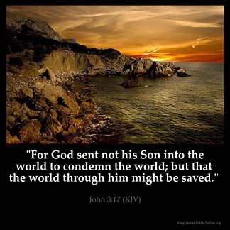 King James Bible Online, John 3 17, God Sent, Bible Verses Kjv, King James Bible Verses, Isaiah 9, Soli Deo Gloria, Kjv Bible, About God