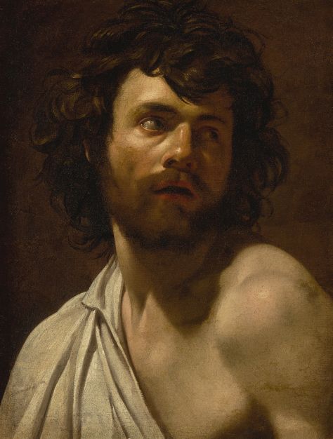 Simon Vouet PARIS 1590 - 1649 A STUDY OF A BEARDED MAN, HEAD AND SHOULDERS oil on canvas 24 by 18 1/4  in.; 61.1 by 46 cm. Head And Shoulders, Bearded Man, Oil Canvas, Auction, Canvas, Art