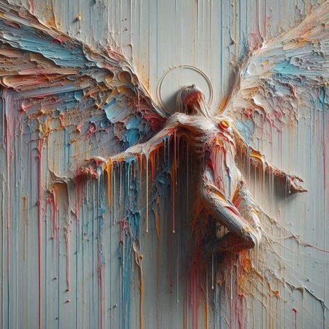 Wounded Angel, Sculpture Art Clay, Angel Artwork, Texture Painting On Canvas, Angel Pictures, Jesus Art, Art Clay, Texture Painting, Texture Art