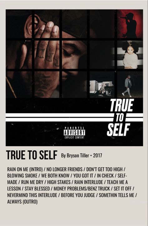 Bryson Tiller True To Self, Bryson Tiller Album Poster, Bryson Tiller Album Cover, Bryson Tiller Poster, Bryson Tiller Wallpaper, Artist Posters, Polaroid Album, Baddie Apartment, Album Wall