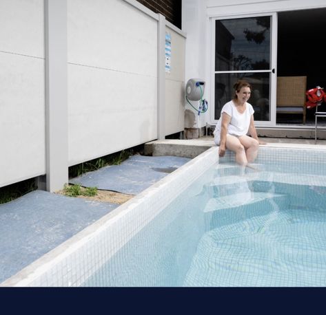 Pool tiled with white mosaic tiles White Mosaic Pool, White Tile Pool, Tile Pool, White Mosaic Tiles, White Mosaic, Pool Tile, Mosaic Pool, Pool Hot Tub, Mosaic Tiles