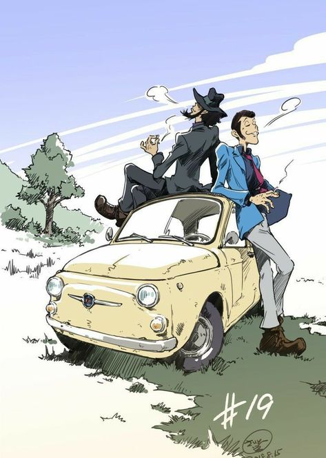 Maurice Leblanc, Sandakan, Lupin The Third, Lupin Iii, Dope Cartoon Art, Studio Ghibli Art, Ghibli Art, Car Illustration, Japanese Animation