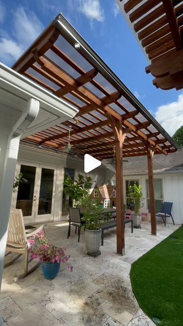 Cover Your Pergola on Instagram: "SKYPOLY = LET THROUGH TONS OF LIGHT!   DM us for a quote!!   #pergola #patiocover #pergoladesign #skypoly" Terasse Ideas, Patio Paradise, Backyard Gazebo, Swim Spa, Pergola Designs, Lawn And Garden, Backyard Ideas, May 7, Covered Patio