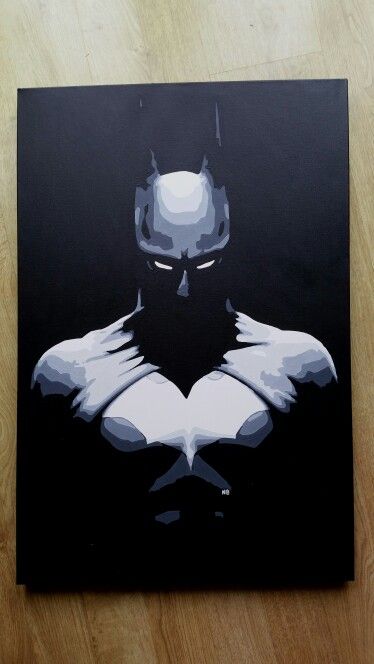 Cool Batman Drawings, Cool Batman Painting, Batman Acrylic Painting, Batman Painting Ideas, Batman Painting Easy, Batman Art Painting, Marvel Painting Ideas On Canvas, Batman Canvas Painting, Batman Pop Art