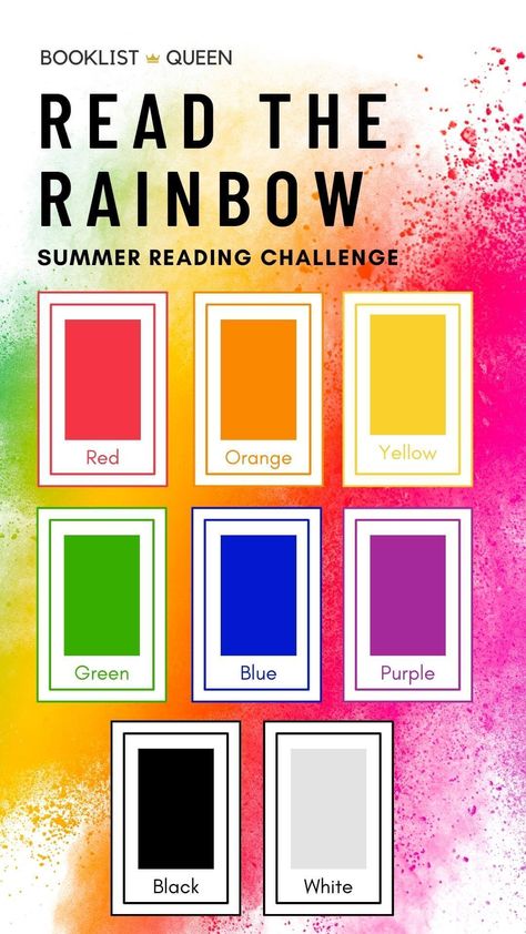 Rainbow Reading Challenge, Read The Rainbow Challenge, Color Our World Summer Reading, Summer Reading Challenge For Adults, Cslp Summer Reading 2024, All Together Now Summer Reading 2023, Reading Challenge Ideas, Read The Rainbow, Bookish Templates