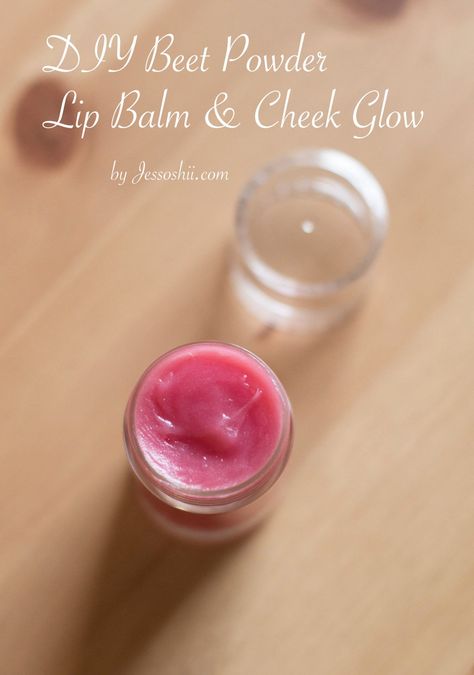 DIY Beet Root Lip Balm & Cheek Glow | Recipe & Tutorial - Jessoshii Beet Root Lip Balm Diy, Beet Root Lip Balm, Coconut Oil Lip Balm, Beet Root Powder, Diy Lip Scrub, Rose Skincare, Beauty Hacks Lips, Beet Root, Recipe Tutorial