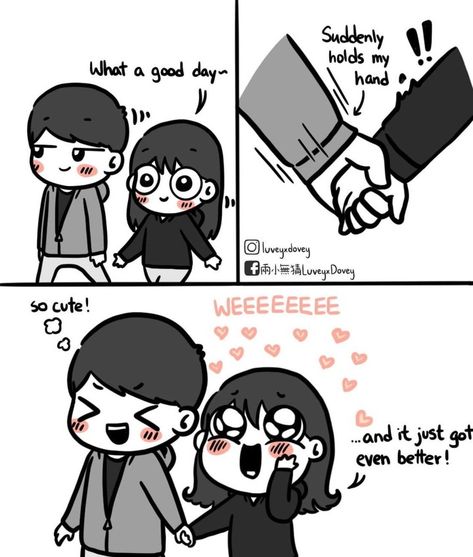 Love Comic, Couple Comics, Relationship Comics, Chibi Couple, Cute Couple Comics, Couples Comics, Cartoons Love, Mooncake, Cute Love Stories